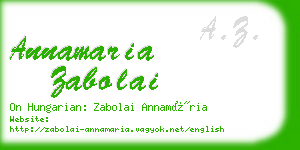 annamaria zabolai business card